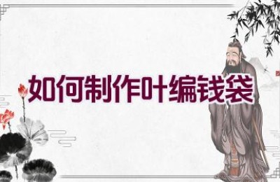 如何制作叶编钱袋