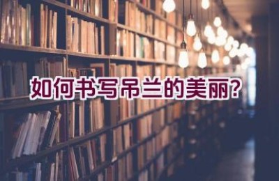 如何书写吊兰的美丽？