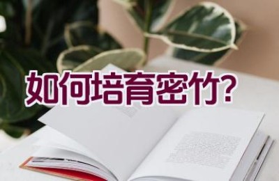 如何培育密竹？