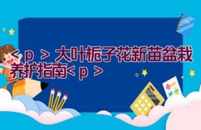 大叶栀子花新苗盆栽养护指南