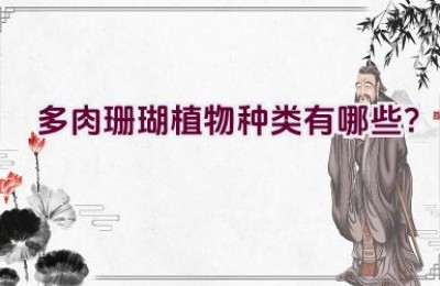 “多肉珊瑚植物种类有哪些？”