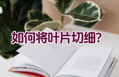 如何将叶片切细？