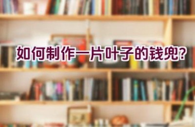 如何制作一片叶子的钱兜？