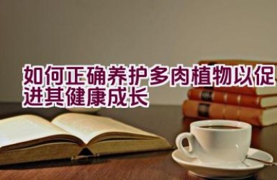如何正确养护多肉植物以促进其健康成长
