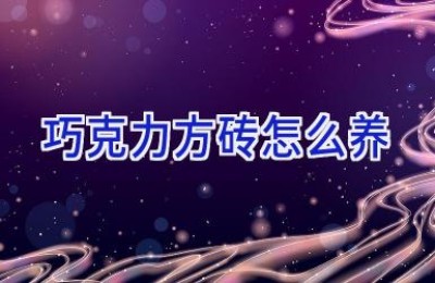 巧克力方砖怎么养