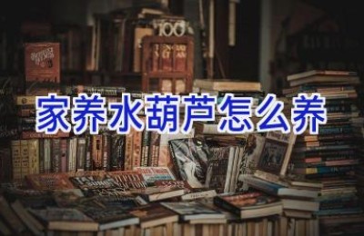 家养水葫芦怎么养