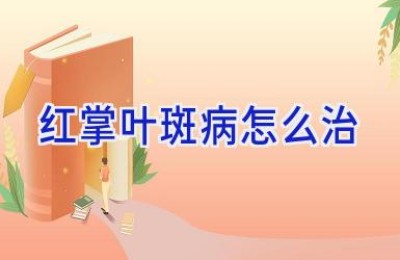 红掌叶斑病怎么治
