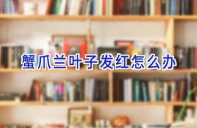 蟹爪兰叶子发红怎么办