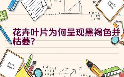 花卉叶片为何呈现黑褐色并枯萎？插图