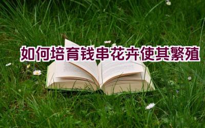 如何培育钱串花卉使其繁殖插图 如何培育钱串花卉使其繁殖插图