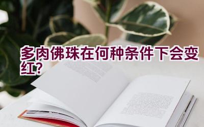 多肉佛珠在何种条件下会变红?插图 多肉佛珠在何种条件下会变红?插图