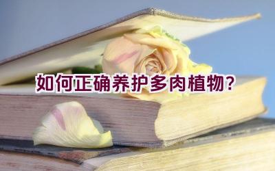 如何正确养护多肉植物？插图