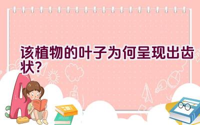 该植物的叶子为何呈现出齿状？插图