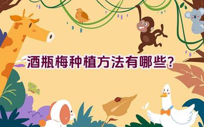 酒瓶梅种植方法有哪些?插图 酒瓶梅种植方法有哪些?插图