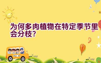 为何多肉植物在特定季节里会分枝?插图 为何多肉植物在特定季节里会分枝?插图