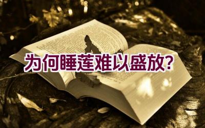 为何睡莲难以盛放?插图 为何睡莲难以盛放?插图