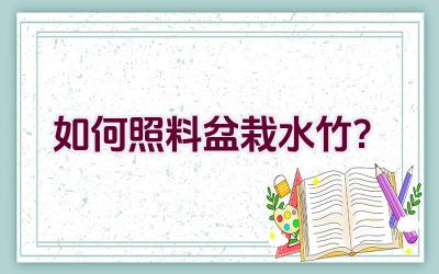 如何照料盆栽水竹?插图 如何照料盆栽水竹?插图