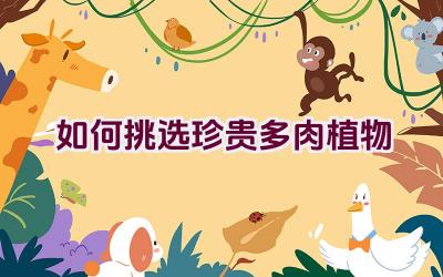 如何挑选珍贵多肉植物插图 如何挑选珍贵多肉植物插图