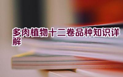 多肉植物十二卷品种知识详解插图 多肉植物十二卷品种知识详解插图