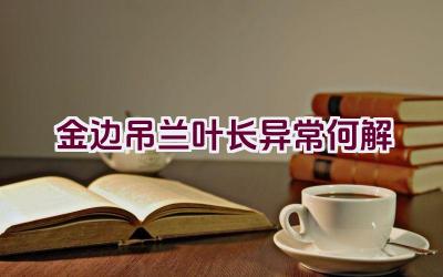 金边吊兰叶长异常何解插图 金边吊兰叶长异常何解插图
