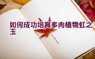 如何成功培育多肉植物虹之玉插图 如何成功培育多肉植物虹之玉插图