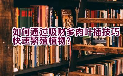 如何通过吸财多肉叶插技巧快速繁殖植物?插图 如何通过吸财多肉叶插技巧快速繁殖植物?插图