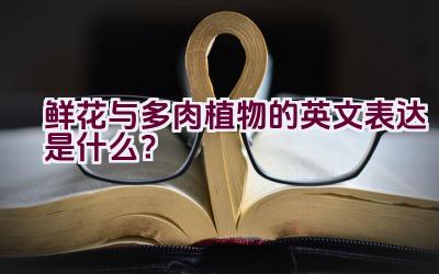 “鲜花与多肉植物的英文表达是什么?”插图 “鲜花与多肉植物的英文表达是什么?”插图