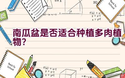 南瓜盆是否适合种植多肉植物？插图