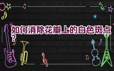 如何消除花瓣上的白色斑点?插图 如何消除花瓣上的白色斑点?插图