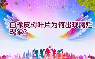 白橡皮树叶片为何出现腐烂现象?插图 白橡皮树叶片为何出现腐烂现象?插图