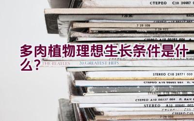 多肉植物理想生长条件是什么?插图 多肉植物理想生长条件是什么?插图