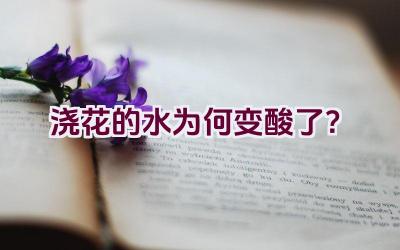 浇花的水为何变酸了？插图