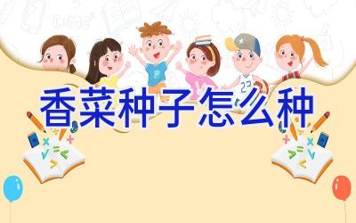 香菜种子怎么种插图 香菜种子怎么种插图