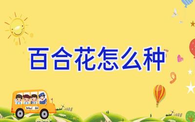 百合花怎么种插图