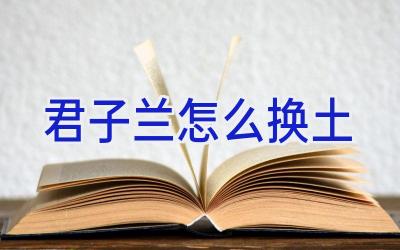 君子兰怎么换土插图