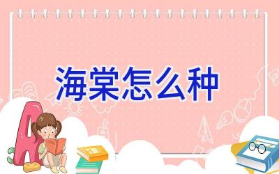 海棠怎么种插图 海棠怎么种插图