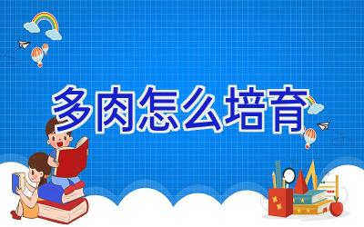 多肉怎么培育插图 多肉怎么培育插图