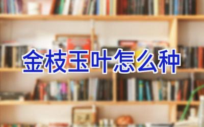 金枝玉叶怎么种插图 金枝玉叶怎么种插图