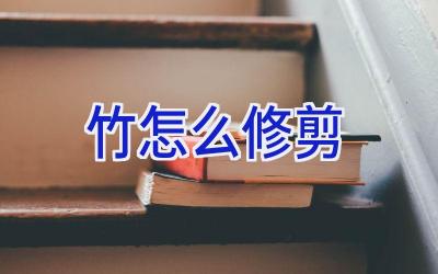 竹怎么修剪插图 竹怎么修剪插图