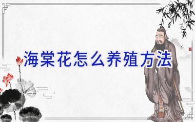 海棠花怎么养殖方法插图 海棠花怎么养殖方法插图