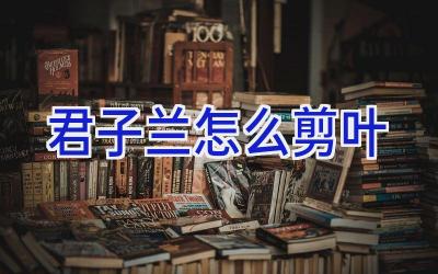 君子兰怎么剪叶插图 君子兰怎么剪叶插图