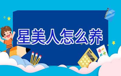 星美人怎么养插图