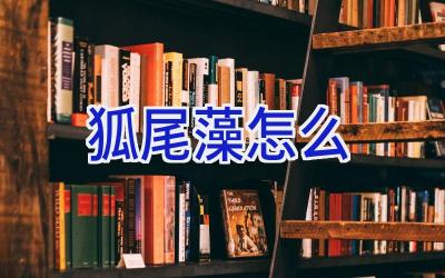 狐尾藻怎么插图 狐尾藻怎么插图