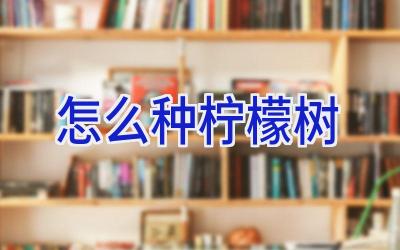 怎么种柠檬树插图 怎么种柠檬树插图