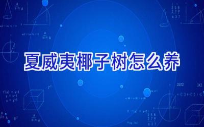夏威夷椰子树怎么养插图 夏威夷椰子树怎么养插图