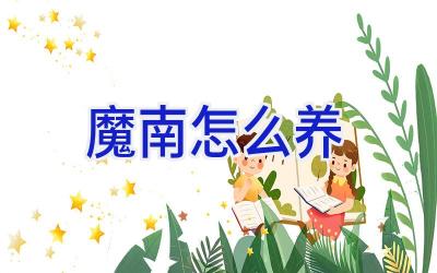 魔南怎么养插图