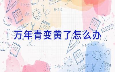 万年青变黄了怎么办插图