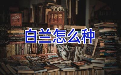 白兰怎么种插图