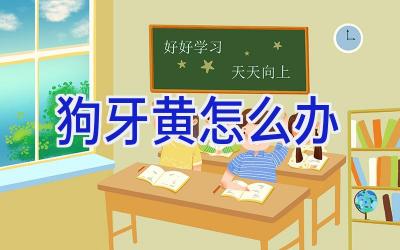 狗牙黄怎么办插图