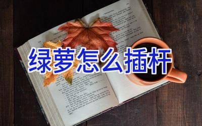 绿萝怎么插杆插图